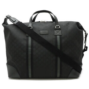 Gucci GG Boston Bag Travel Shoulder Black Leather